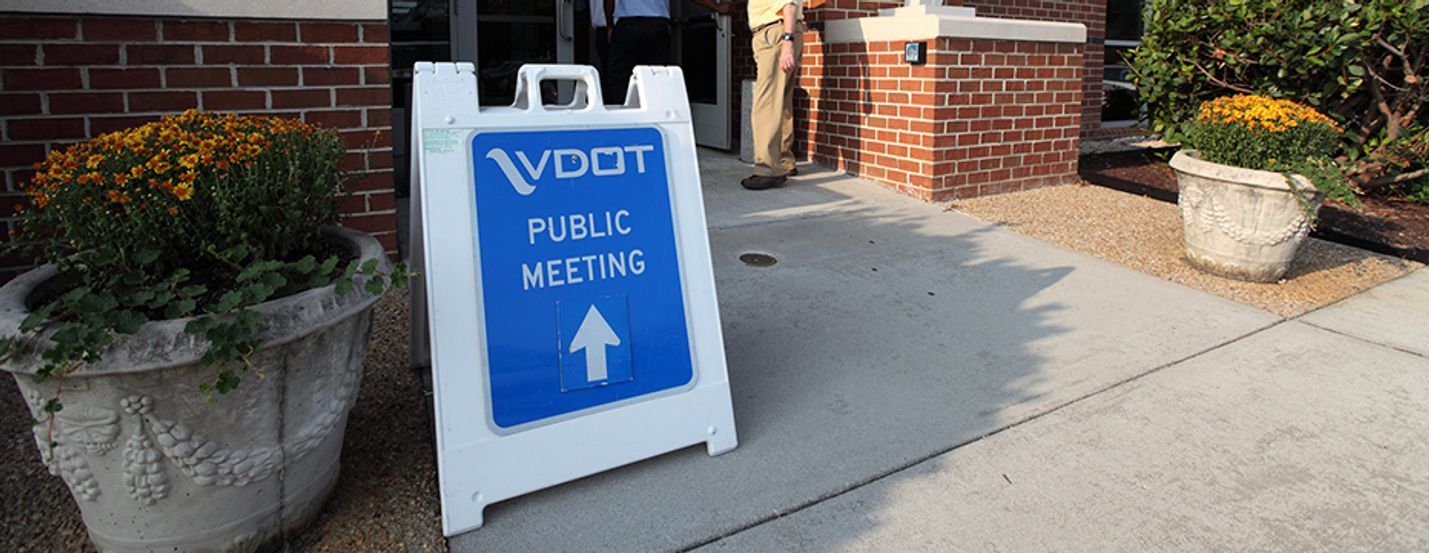 photo of a VDOT public meeting sign