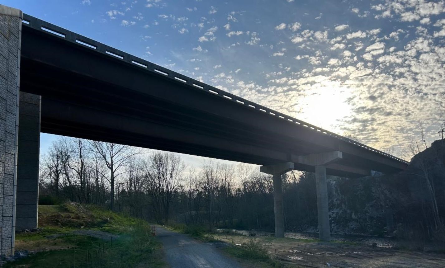 Route 58 widening complete - view of the bridge