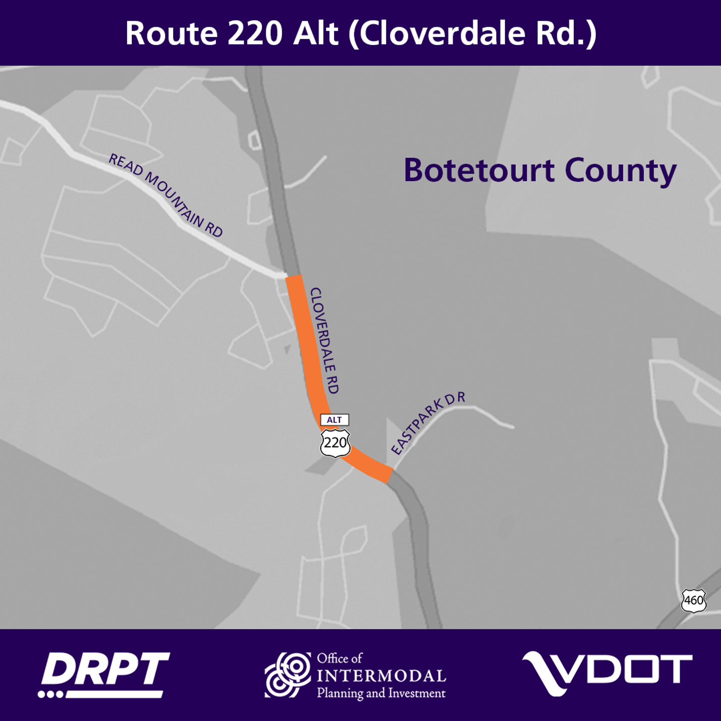 Project Pipeline - Route 220 Alternate Botetourt County Map
