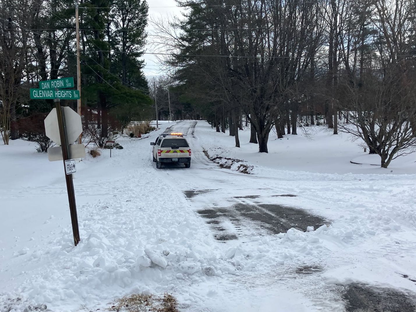 Crews have started working on secondary roads, but do not expect bare pavement due to extremely low temperatures