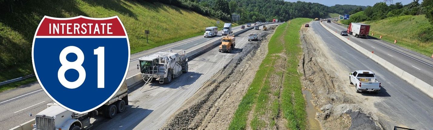 Construction along the interstate