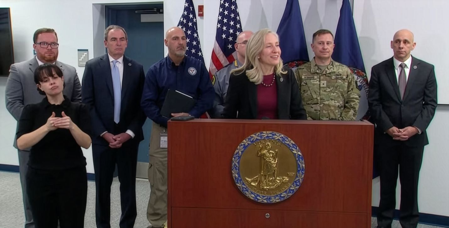 Governor Abigail Spanberger speaks at a press conference Jan. 22, 2026, about the upcoming winter weather.