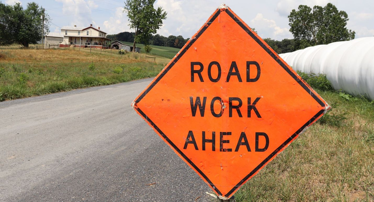 Road Work Ahead Sign