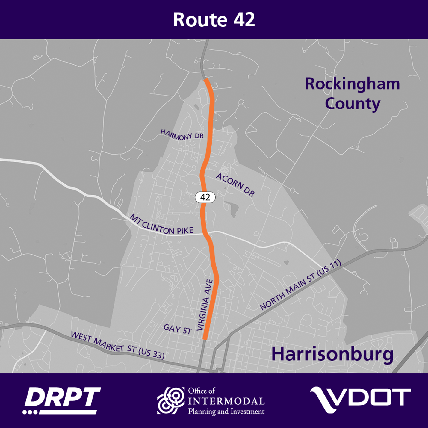 Project Pipeline - Harrisonburg Virginia Avenue Map