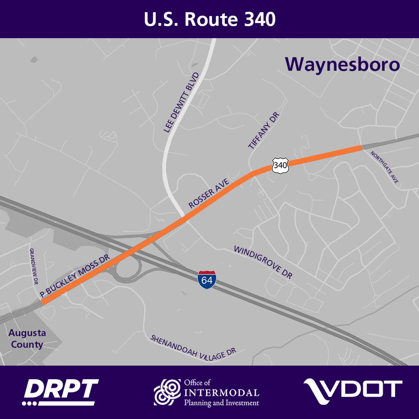 Project Pipeline - Waynesboro Route 340 Map