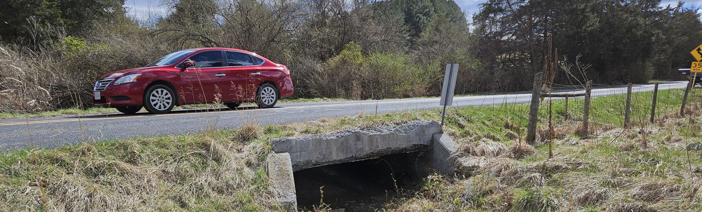 Car passes Route 626 bridge that is scheduled for replacement