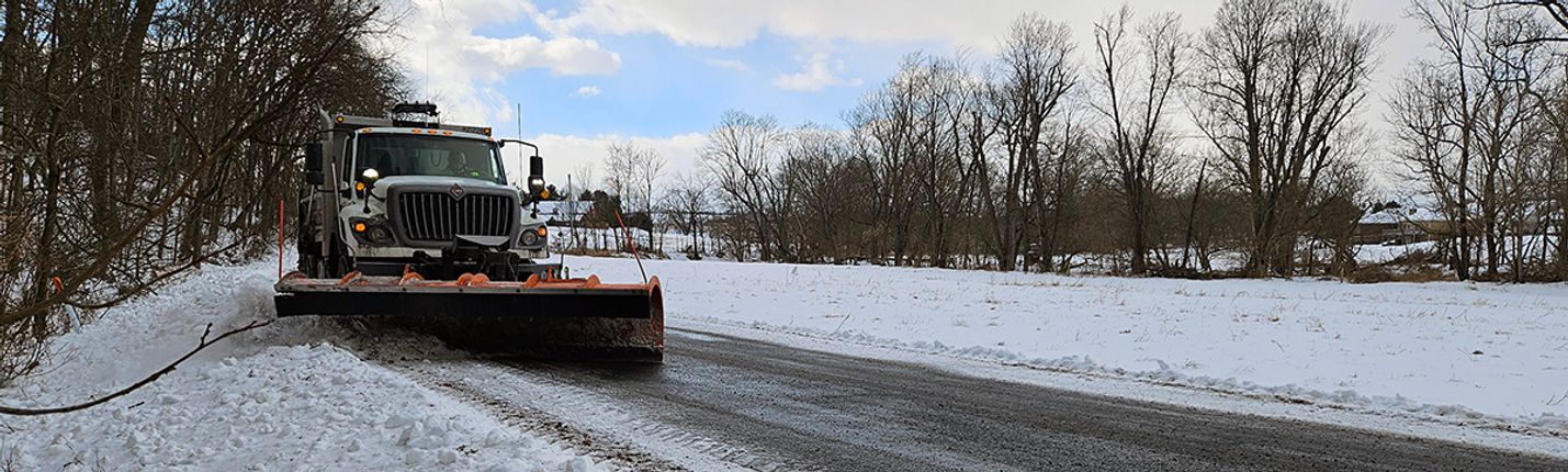 A snow plow in Mount Jackson