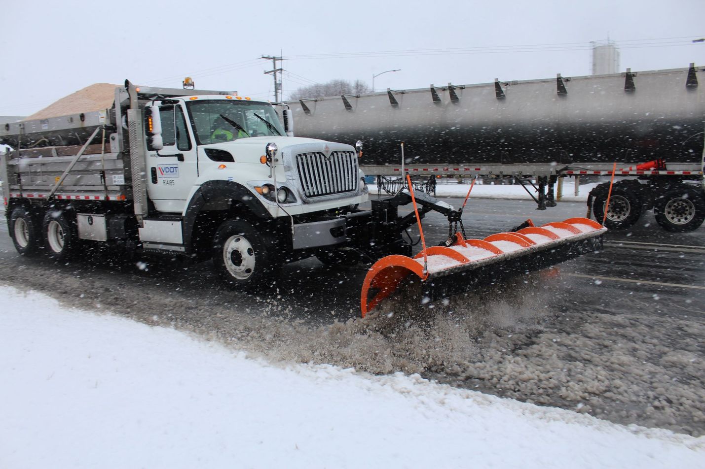 snow, plow, truck, winter, weather