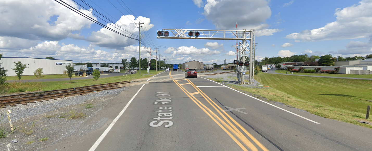 Railroad Crossing on Route 661 (Welltown Road) in Frederick County