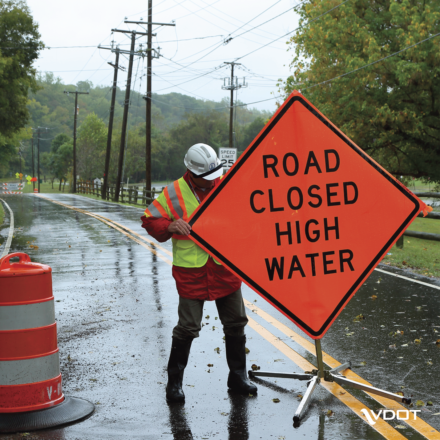 Flooded Roads Sign