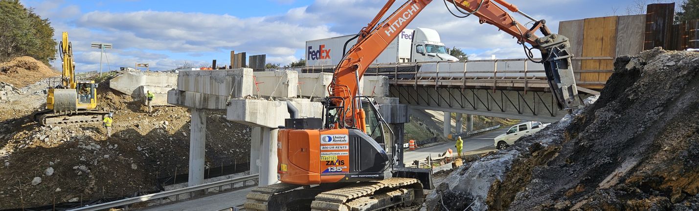 Water Plant Bridge demolition work