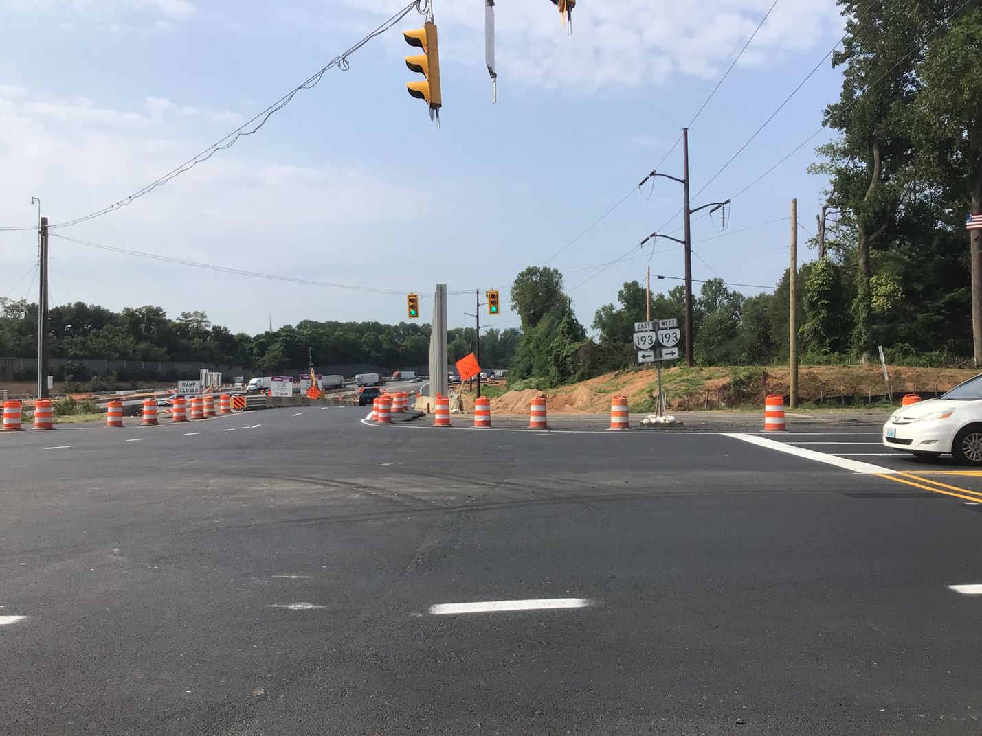 The recently completed traffic shift on the Georgetown Pike Bridge (August 2024)