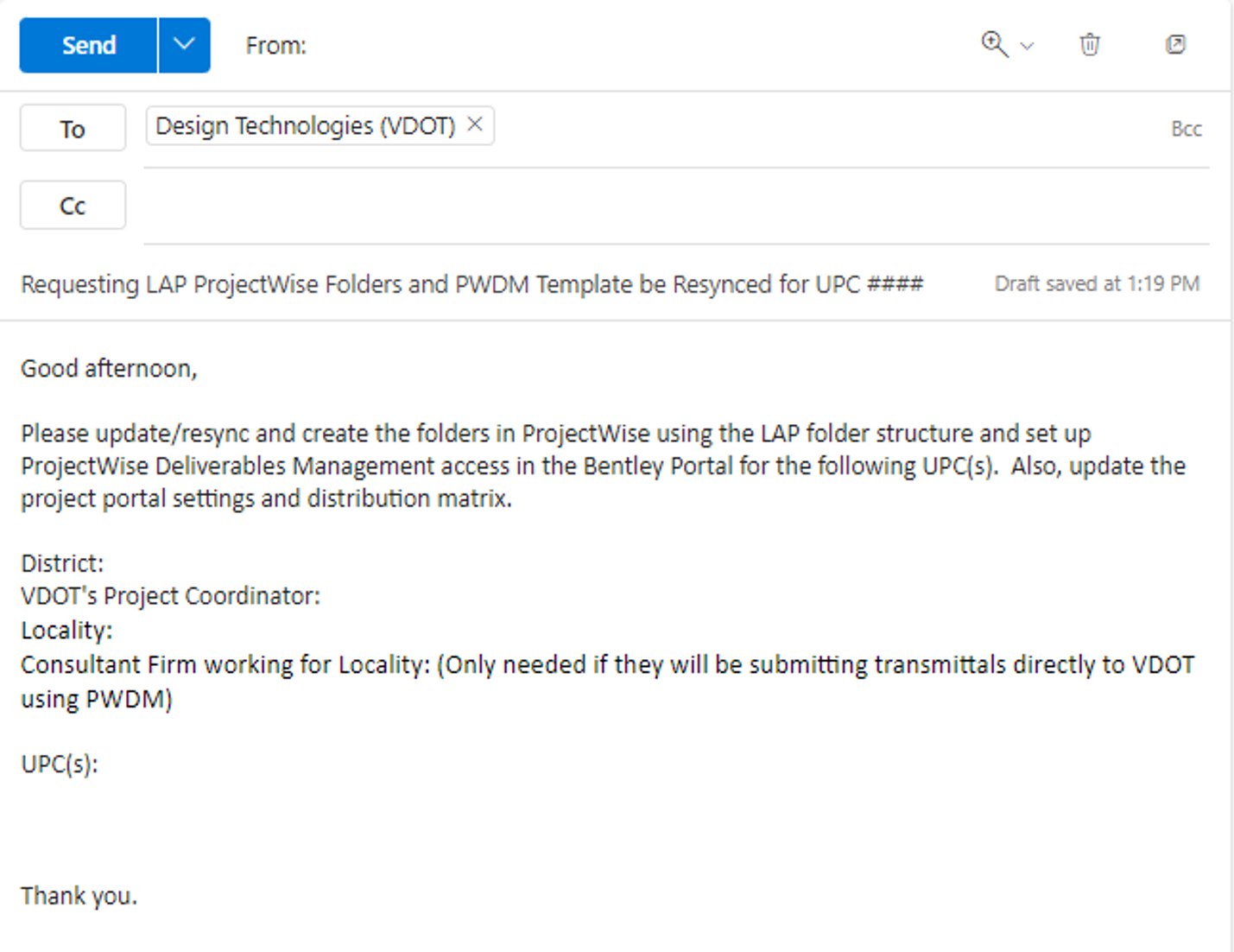 LAP ProjectWise Deliverables Management | Virginia Department of ...