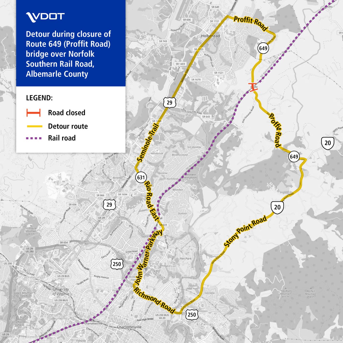Culpeper District | Proffit Road bridge in Albemarle County closed for ...