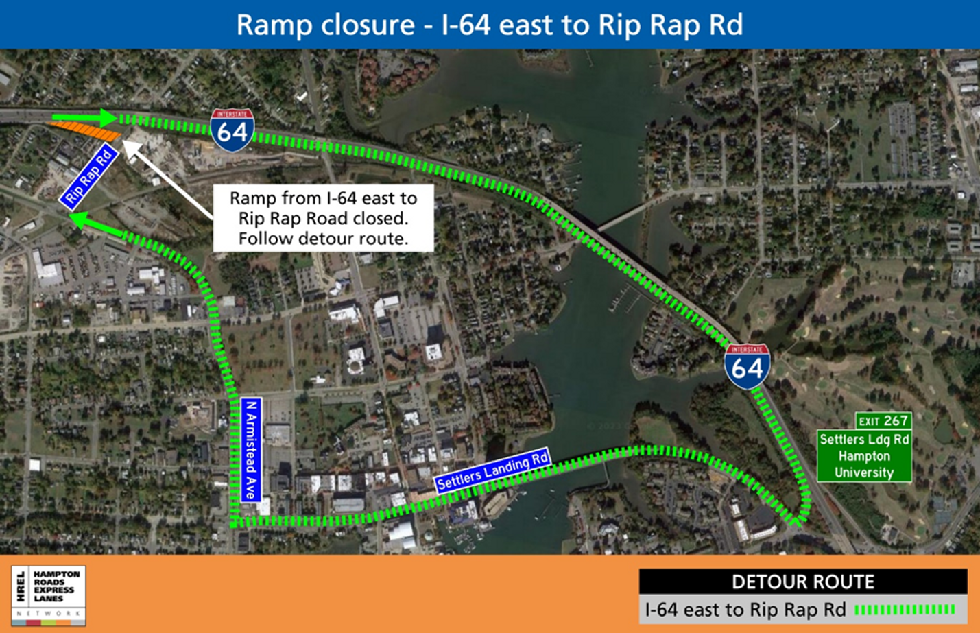 Hampton Roads District Longterm traffic shift on I64 in both