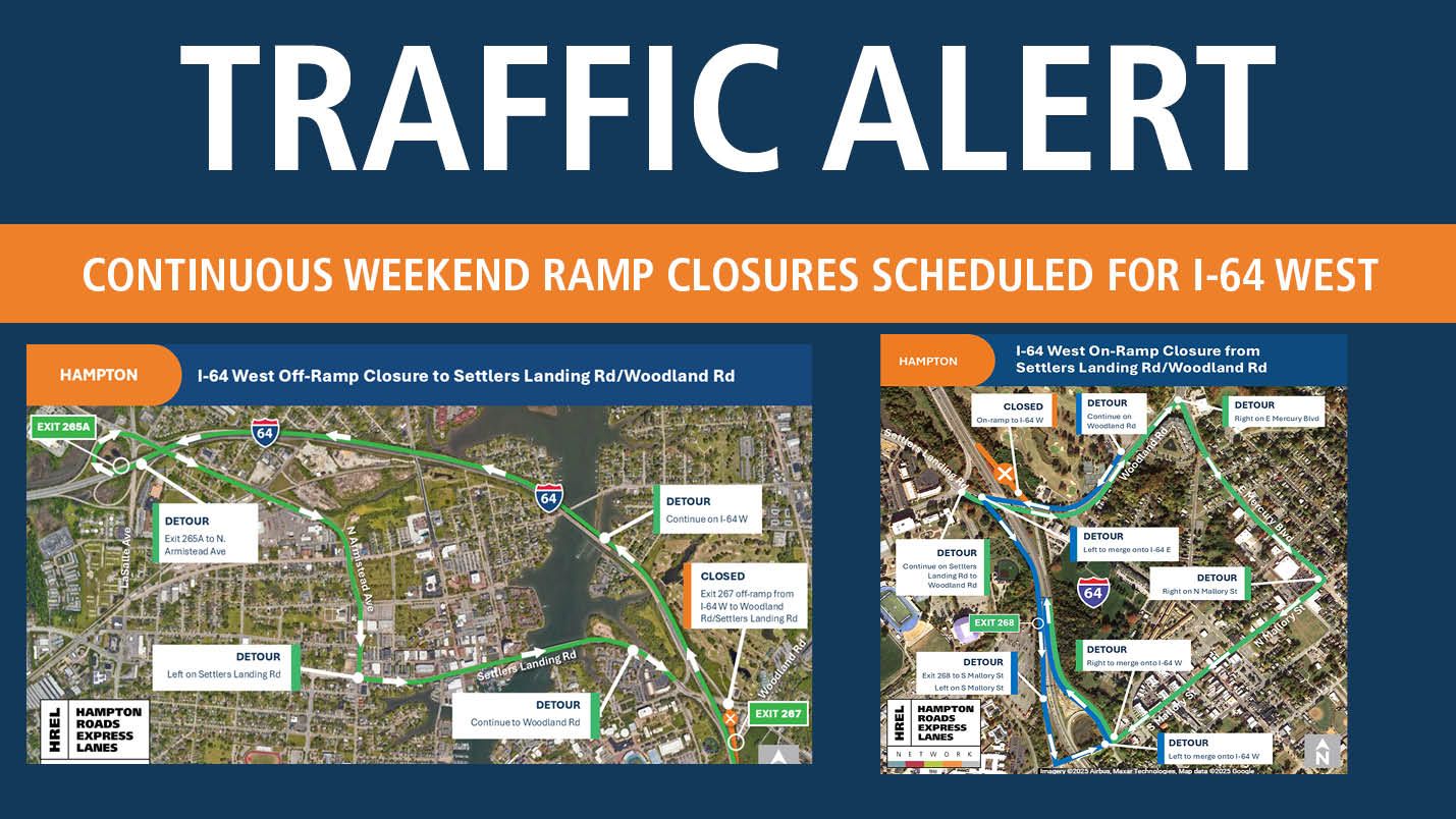 Hampton Roads District | Continuous weekend ramp closures
