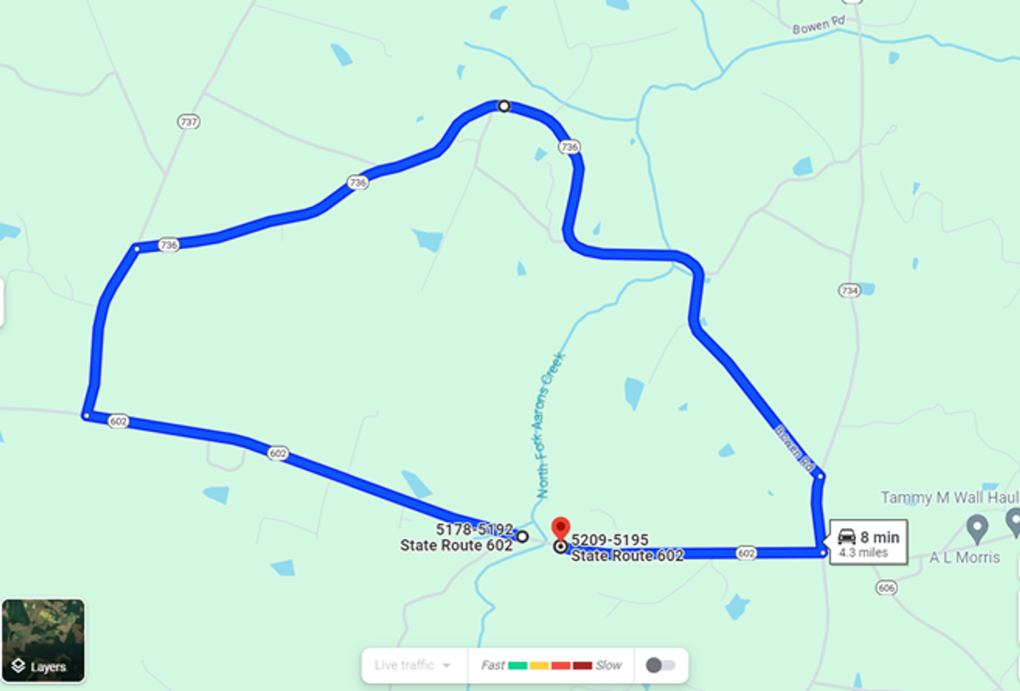 Route 602 Road Closure Detour Halifax County