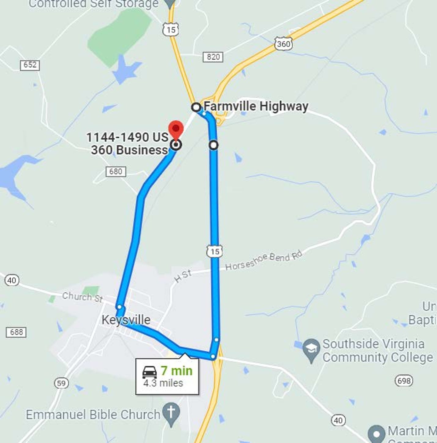 Lynchburg District | Route 15/360 Business detour, Charlotte County ...