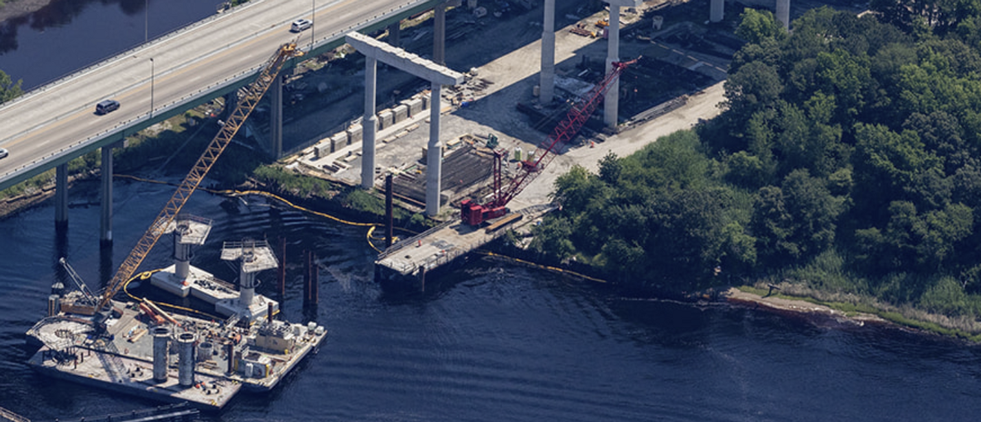 photo of 64 high rise bridge with construction