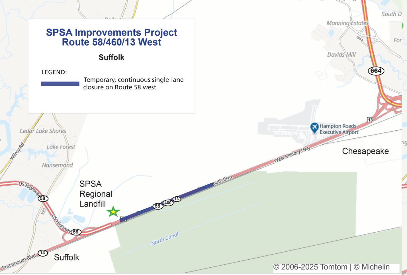 Hampton Roads District | Temporary, continuous single-lane closure ...