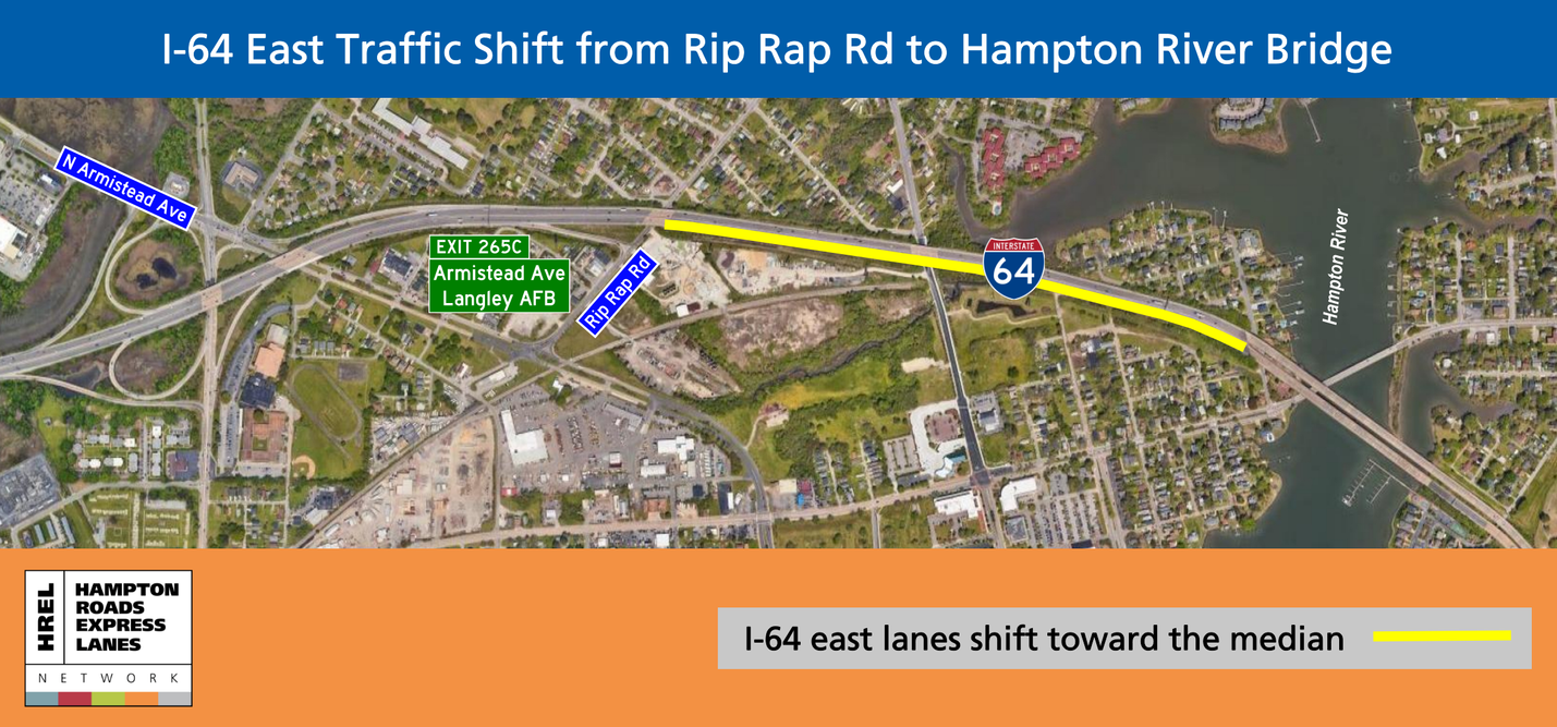 Hampton Roads District | Long-term traffic shift on I-64 east to begin ...