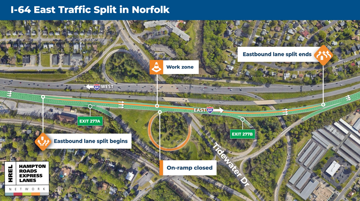 Norfolk 1A Traffic Split | Virginia Department of Transportation
