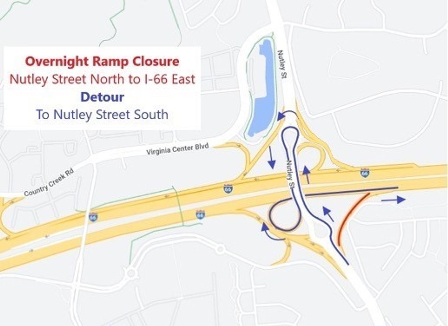 Northern Virginia District Overnight ramp closures planned for I66
