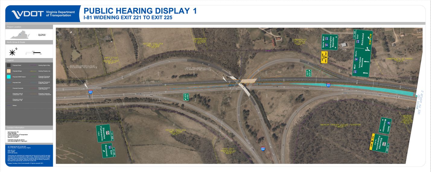 Interstate 81 Staunton-area widening (Exit 221 to Exit 225) | Virginia ...