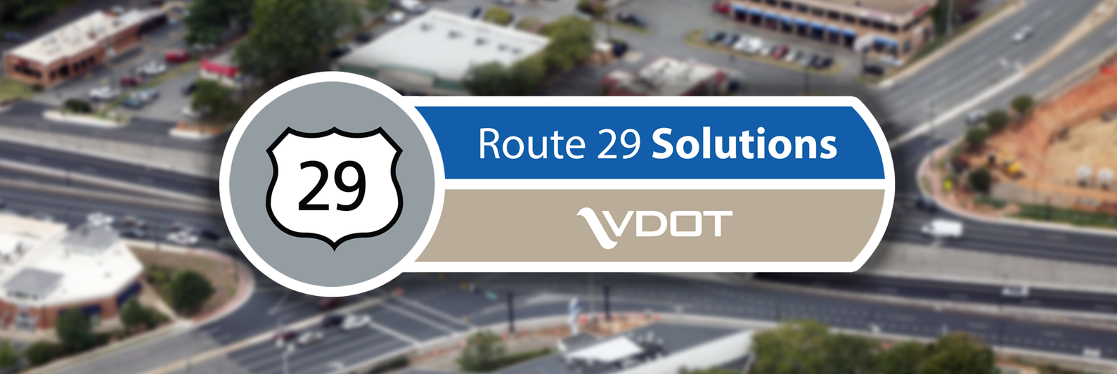 A logo that says Route 29 Solutions VDOT