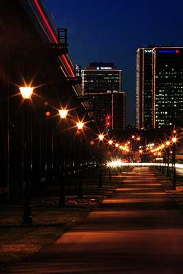 Photo of city at night