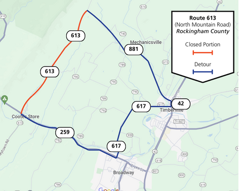 Route 613 Closure and Detour