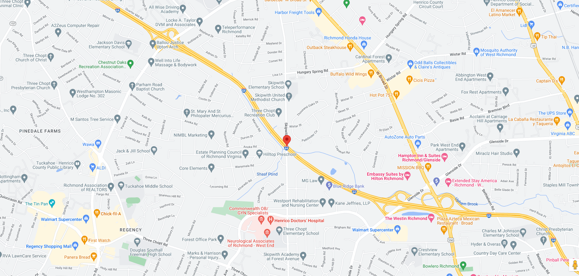 Henrico Skipwith Road (Route 7667) and Pemberton Road (Route 157